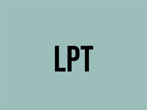 lpt degree meaning